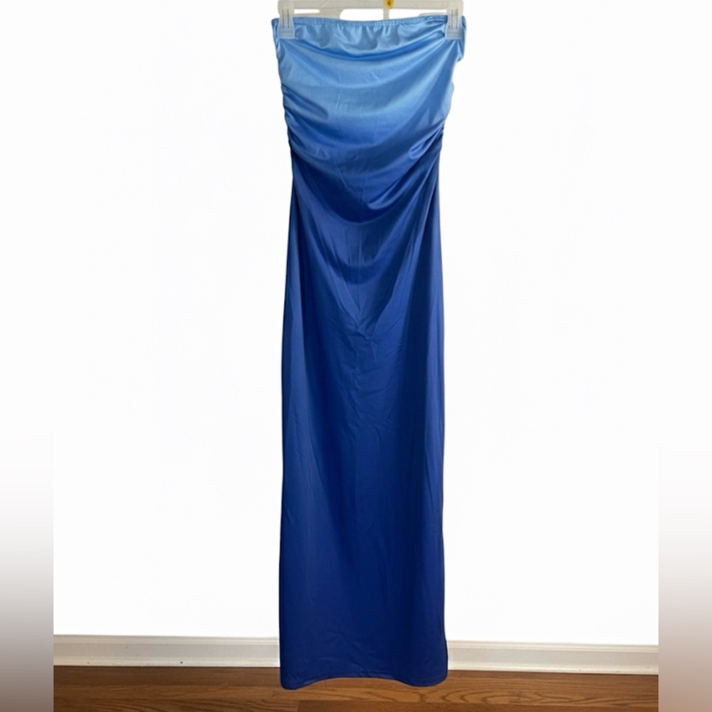 Elegant Blue Ombre Evening Gown